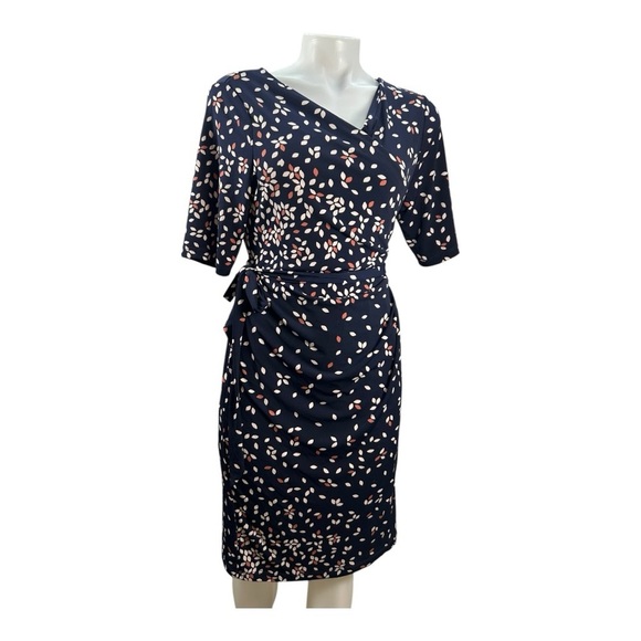 Motherhood Blue Sheath Midi Dress V-Neck Short Sleeve Size L - Picture 6 of 8